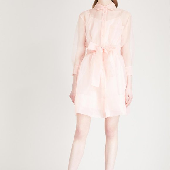 MAJE (NWT) Revani Organza Belted Sheer Shirt Dress - Picture 4 of 8